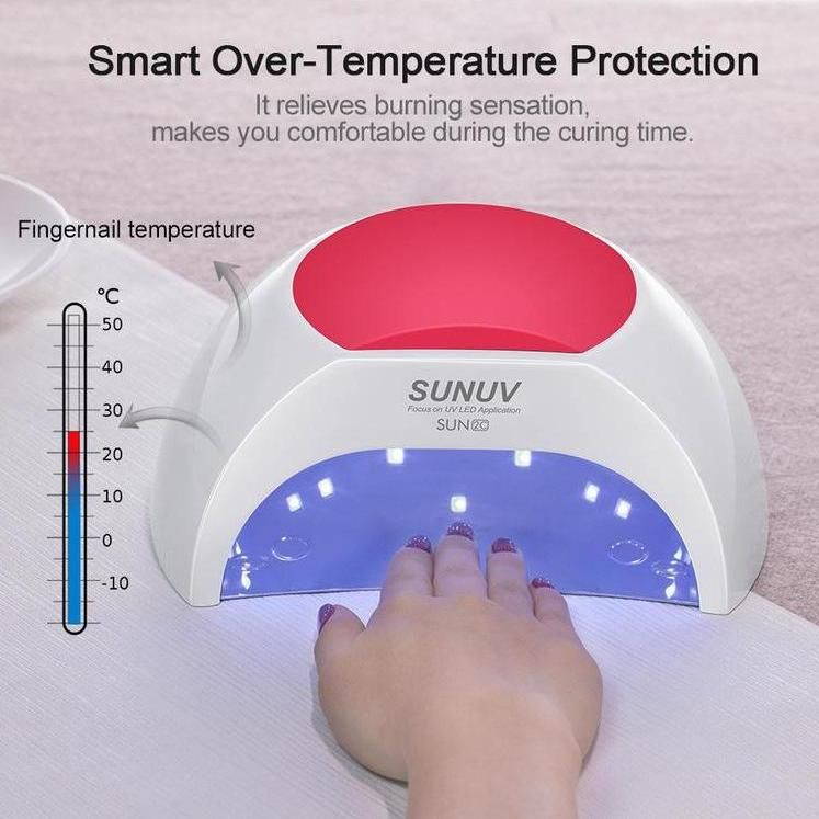 SUNUV SUN2C 48W Nail Lamp UV Lamp SUN2 Nail Dryer for UVLED Gel Nail Dryer Infrared Sensor with Rose Silicone Pad Salon Use SUNUV SUN2C 48W Nail Lamp UV Lamp SUN2 Nail Dryer for UVLED Gel Nail Dryer Infrared Sensor with Rose Silicone Pad Salon Use